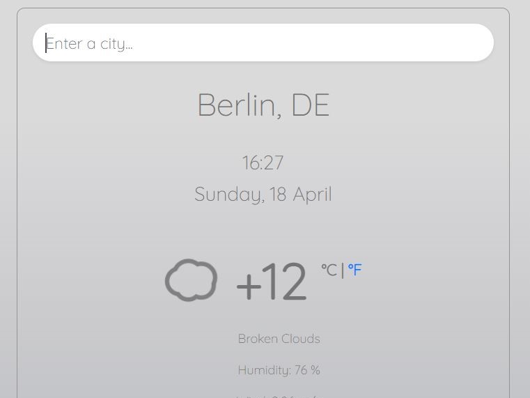 react weather app